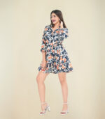Fleared Tie Mini Dress - Image 3
