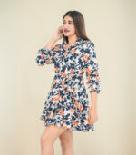 Fleared Tie Mini Dress