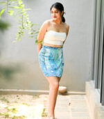 Assymetric Printed Skort