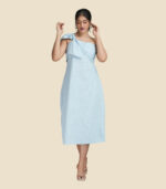 One Shoulder Tie Up Maxi Dress - Image 3