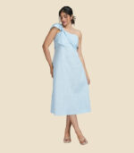 One Shoulder Tie Up Maxi Dress