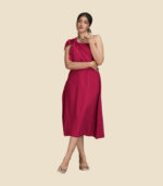 One Shoulder Tie Up Maxi Dress - Image 3