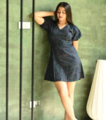 Puff Sleeved Printed Mini Dress - Image 5