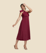 One Shoulder Tie Up Maxi Dress - Image 4