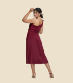 One Shoulder Tie Up Maxi Dress - Image 3