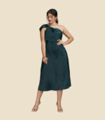 One Shoulder Tie Up Maxi Dress - Image 2