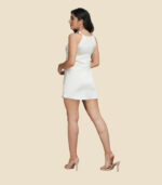 Neck Tie Up Halter Mini Dress - Image 4