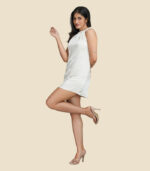 Neck Tie Up Halter Mini Dress - Image 3