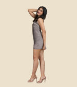 Neck Tie Up Halter Mini Dress - Image 2