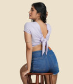 Back Tie Up Crop Top - Image 3