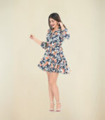 Fleared Tie Mini Dress - Image 5