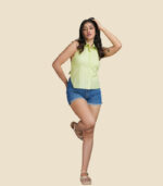 Tied Open Back Crop Top - Image 3