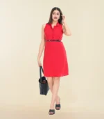 Button Down Sleeveless Dress