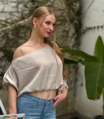 Drop Shoulder Satin Top - Image 4