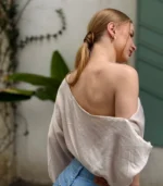 Drop Shoulder Satin Top - Image 2