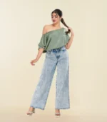 Drop Shoulder Satin Top - Image 5