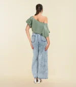 Drop Shoulder Satin Top - Image 4