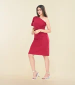 One Shoulder Midi Dress - Image 3